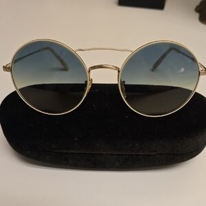 Oliver Peoples Nickol Gold Frame Gradient Sunglasses